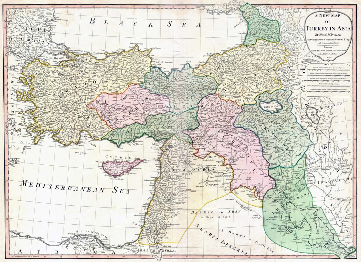 Karte von der Türkei Antike