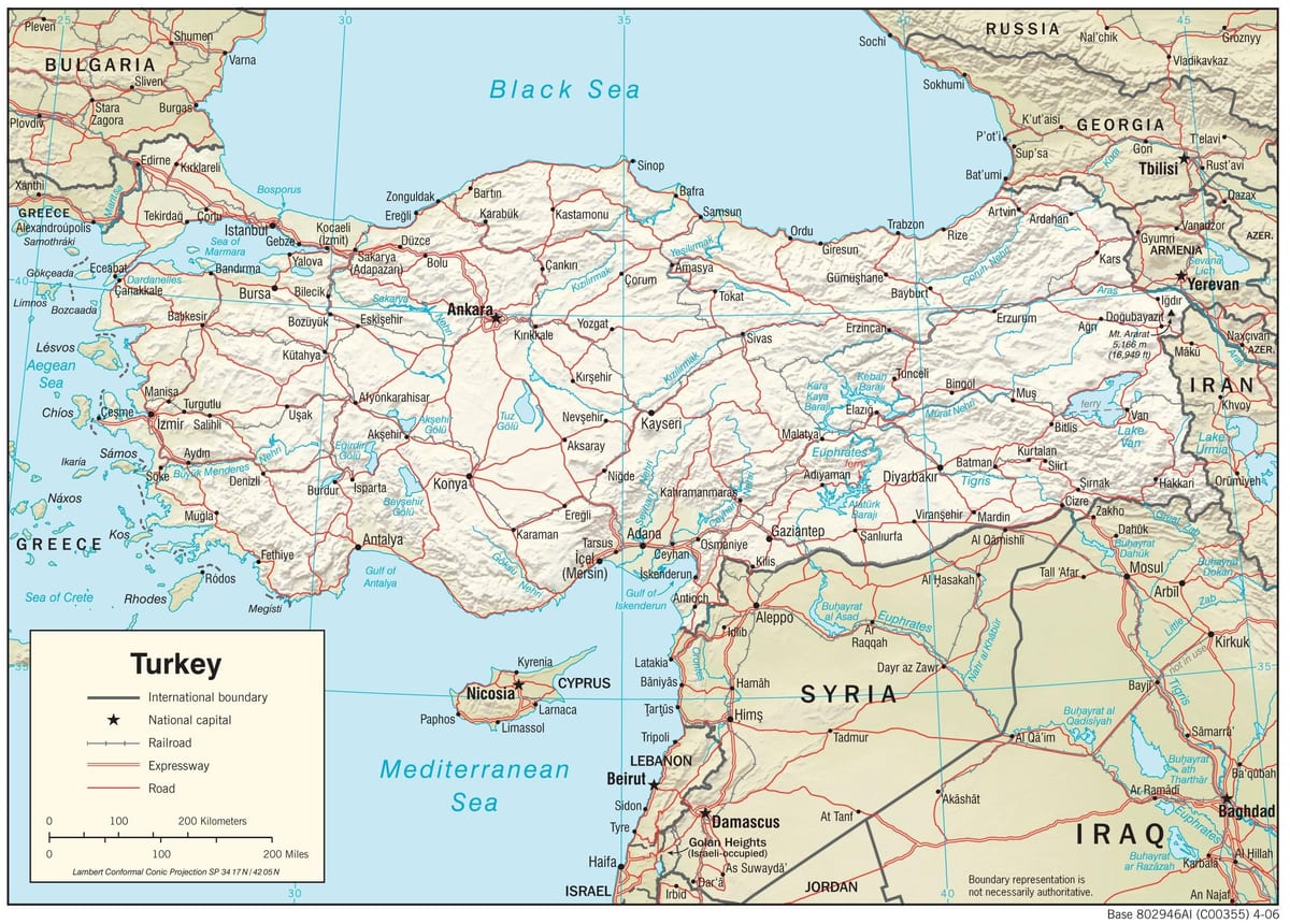 Karte Karte von der Türkei