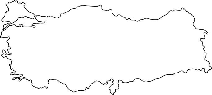 Karte von der Türkei Umriss