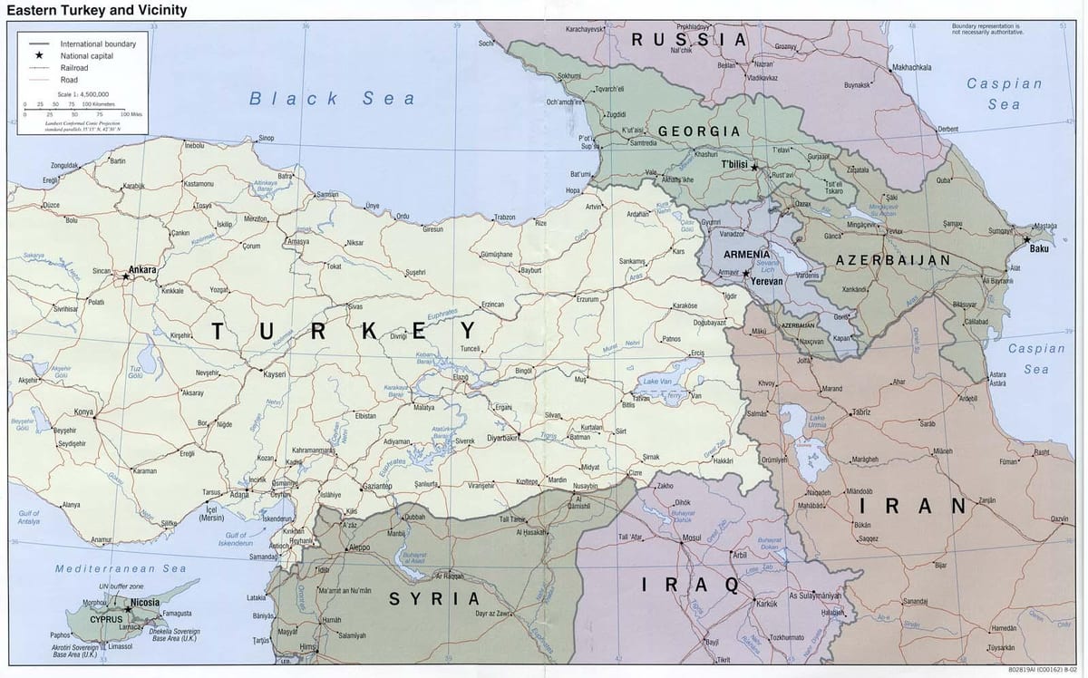 Karte der Ost-Türkei