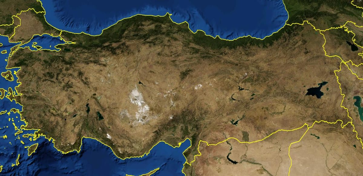 Karte von der Türkei satellite