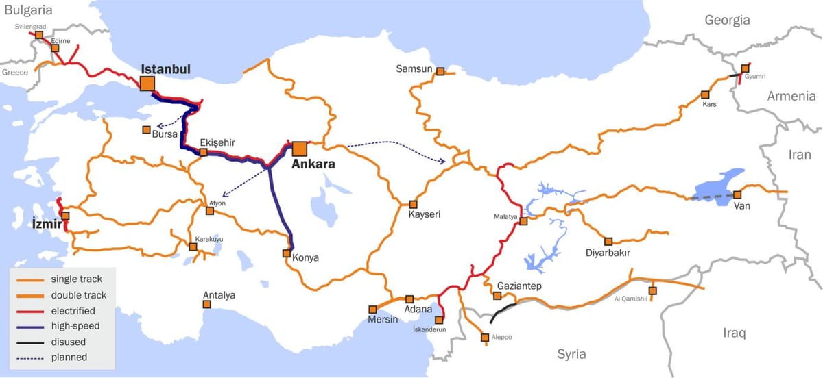 Karte der Türkei trainieren
