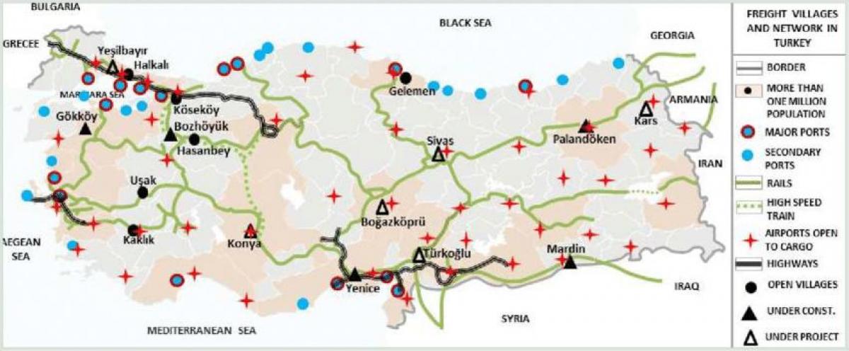 Türkei-transport-Karte