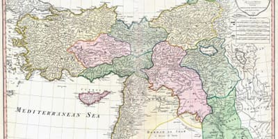 Karte von der Türkei Antike