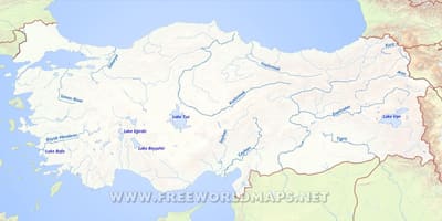 Karte von der Türkei river