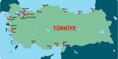Karte von Türkei-ports