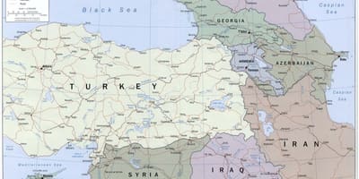 Karte der Ost-Türkei