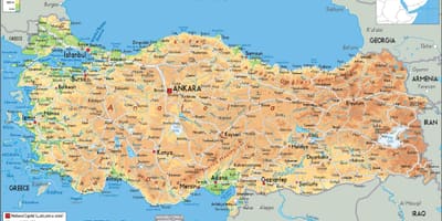 Karte von der Türkei Inseln